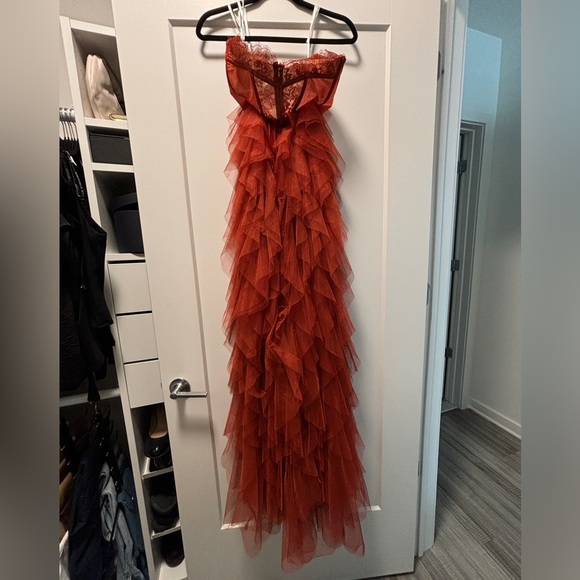 [NWOT] For Love and Lemons x REVOLVE Bustier Gown in Rust - Picture 8 of 10